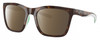 Profile View of Costa Del Mar Panga Designer Polarized Sunglasses with Custom Cut Amber Brown Lenses in Shiny Tortoise Havana White Seafoam Green Ladies Cat Eye Full Rim Acetate 56 mm