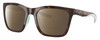 Profile View of Costa Del Mar Panga Designer Polarized Reading Sunglasses with Custom Cut Powered Amber Brown Lenses in Shiny Tortoise Havana White Seafoam Green Ladies Cat Eye Full Rim Acetate 56 mm