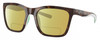 Profile View of Costa Del Mar Panga Designer Polarized Reading Sunglasses with Custom Cut Powered Sun Flower Yellow Lenses in Shiny Tortoise Havana White Seafoam Green Ladies Cat Eye Full Rim Acetate 56 mm