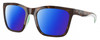 Profile View of Costa Del Mar Panga Designer Polarized Reading Sunglasses with Custom Cut Powered Blue Mirror Lenses in Shiny Tortoise Havana White Seafoam Green Ladies Cat Eye Full Rim Acetate 56 mm