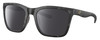 Profile View of Costa Del Mar Panga Designer Polarized Sunglasses with Custom Cut Smoke Grey Lenses in Matte Gray Tortoise Havana Ladies Cat Eye Full Rim Acetate 56 mm