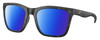 Profile View of Costa Del Mar Panga Designer Polarized Sunglasses with Custom Cut Blue Mirror Lenses in Matte Gray Tortoise Havana Ladies Cat Eye Full Rim Acetate 56 mm