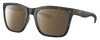Profile View of Costa Del Mar Panga Designer Polarized Sunglasses with Custom Cut Amber Brown Lenses in Matte Gray Tortoise Havana Ladies Cat Eye Full Rim Acetate 56 mm