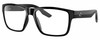 Profile View of Costa Del Mar Paunch Designer Reading Eye Glasses in Shiny Black Unisex Square Full Rim Acetate 57 mm