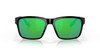 Front View of Costa Del Mar Paunch Unisex Sunglasses in Black/Polarized Green Mirror 580P 57mm