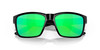 Close Up View of Costa Del Mar Paunch Unisex Sunglasses in Black/Polarized Green Mirror 580P 57mm