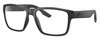 Profile View of Costa Del Mar Paunch Designer Reading Eye Glasses in Matte Smoke Gray Crystal Unisex Square Full Rim Acetate 57 mm