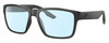 Profile View of Costa Del Mar Paunch Designer Blue Light Blocking Eyeglasses in Matte Smoke Gray Crystal Unisex Square Full Rim Acetate 57 mm