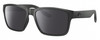 Profile View of Costa Del Mar Paunch Designer Polarized Sunglasses with Custom Cut Smoke Grey Lenses in Matte Smoke Gray Crystal Unisex Square Full Rim Acetate 57 mm