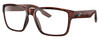 Profile View of Costa Del Mar Paunch Designer Reading Eye Glasses in Amber Brown Tortoise Havana Unisex Square Full Rim Acetate 57 mm
