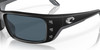 Top View of Costa Del Mar Permit Unisex Rectangle Sunglasses Black/Polarized Gray 580P 63 mm
