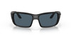 Front View of Costa Del Mar Permit Unisex Sunglass in Black Blackout/Polarized Gray 580P 63 mm