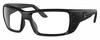 Profile View of Costa Del Mar Permit Designer Reading Eye Glasses in Matte Black Blackout Unisex Rectangular Full Rim Acetate 63 mm