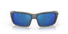 Front View of Costa Del Mar Permit Unisex Sunglass Matte Gray/Polarized Blue Mirror 580P 63 mm