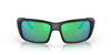 Front View of Costa Del Mar Permit Unisex Sunglass Black Gray/Polarized Green Mirror 580G 63mm