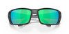 Close Up View of Costa Del Mar Permit Unisex Sunglass Black Gray/Polarized Green Mirror 580G 63mm