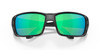 Close Up View of Costa Del Mar Permit Unisex Sunglasses in Black/Polarized Green Mirror 580G 63mm