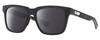 Profile View of Costa Del Mar Pescador Designer Polarized Reading Sunglasses with Custom Cut Powered Smoke Grey Lenses in Matte Fishing Net Gray with Rubber Unisex Square Full Rim Acetate 55 mm