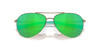 Close Up View of Costa Del Mar Piper Unisex Pilot Sunglass Gold/Polarized Green Mirror 580P 58 mm