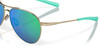 Top View of Costa Del Mar Piper Unisex Pilot Sunglass Gold/Polarized Green Mirror 580P 58 mm