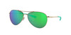 Close Up View of Costa Del Mar Piper Unisex Pilot Sunglass Gold/Polarized Green Mirror 580P 58 mm Alternate 1