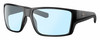Profile View of Costa Del Mar Reefton Pro Designer Blue Light Blocking Eyeglasses in Matte Black Unisex Rectangular Full Rim Acetate 63 mm
