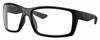 Profile View of Costa Del Mar Reefton Designer Reading Eye Glasses in Matte Black Blackout Unisex Rectangular Full Rim Acetate 64 mm