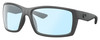 Profile View of Costa Del Mar Reefton Designer Blue Light Blocking Eyeglasses in Matte Gray Black Unisex Rectangular Full Rim Acetate 64 mm