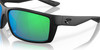 Top View of Costa Del Mar Reefton Unisex Sunglass in Black/Polarized Green Mirror 580P 64 mm