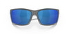 Close Up View of Costa Del Mar Reefton Unisex Sunglass Gray Black/Polarized Blue Mirror 580P 64mm