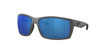 Close Up View of Costa Del Mar Reefton Unisex Sunglass Gray Black/Polarized Blue Mirror 580P 64mm Alternate 1