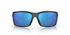Front View of Costa Del Mar Reefton Unisex Sunglasses in Black/Polarized Blue Mirror 580G 64mm