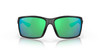 Front View of Costa Del Mar Reefton Unisex Sunglass in Black/Polarized Green Mirror 580G 64 mm
