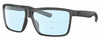 Profile View of Costa Del Mar Rinconcito Designer Progressive Lens Blue Light Blocking Eyeglasses in Matte Gray Unisex Rectangular Full Rim Acetate 60 mm