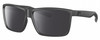 Profile View of Costa Del Mar Rinconcito Designer Polarized Sunglasses with Custom Cut Smoke Grey Lenses in Matte Gray Unisex Rectangular Full Rim Acetate 60 mm