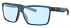 Profile View of Costa Del Mar Rinconcito Designer Blue Light Blocking Eyeglasses in Matte Atlantic Blue Unisex Rectangular Full Rim Acetate 60 mm