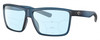 Profile View of Costa Del Mar Rinconcito Designer Progressive Lens Blue Light Blocking Eyeglasses in Matte Atlantic Blue Unisex Rectangular Full Rim Acetate 60 mm