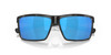 Close Up View of Costa Rinconcito Sunglasses in Gray Tiger Shark/Polarized Blue Mirror 580G 60 mm