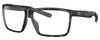 Profile View of Costa Del Mar Rinconcito Designer Progressive Lens Prescription Rx Eyeglasses in Matte Gray Black Tiger Shark Unisex Rectangular Full Rim Acetate 60 mm