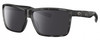 Profile View of Costa Del Mar Rinconcito Designer Polarized Sunglasses with Custom Cut Smoke Grey Lenses in Matte Gray Black Tiger Shark Unisex Rectangular Full Rim Acetate 60 mm
