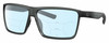 Profile View of Costa Del Mar Rincon Designer Progressive Lens Blue Light Blocking Eyeglasses in Matte Smoke Gray Crystal Unisex Square Full Rim Acetate 63 mm