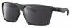 Profile View of Costa Del Mar Rincon Designer Polarized Reading Sunglasses with Custom Cut Powered Smoke Grey Lenses in Matte Smoke Gray Crystal Unisex Square Full Rim Acetate 63 mm