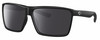 Profile View of Costa Del Mar Rincon Designer Polarized Sunglasses with Custom Cut Smoke Grey Lenses in Matte Black Unisex Square Full Rim Acetate 63 mm