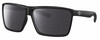 Profile View of Costa Del Mar Rincon Designer Polarized Reading Sunglasses with Custom Cut Powered Smoke Grey Lenses in Matte Black Unisex Square Full Rim Acetate 63 mm