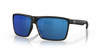 Profile View of Costa Del Mar Rincon Unisex Sunglasses in Black/Polarized Blue Mirror 580P 63 mm