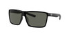 Close Up View of Costa Del Mar Rincon Unisex Square Sunglass Black/Polarized Gray 580G GLASS 63mm Alternate 1