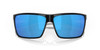 Close Up View of Costa Del Mar Rincon Unisex Sunglasses in Black/Polarized Blue Mirror 580G 63 mm