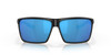 Front View of Costa Del Mar Rincon Unisex Sunglass Black/Polarized Blue Mirror 580G GLASS 63mm