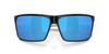 Close Up View of Costa Del Mar Rincon Unisex Sunglass Black/Polarized Blue Mirror 580G GLASS 63mm