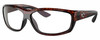 Profile View of Costa Del Mar Salt Break Designer Reading Eye Glasses in Amber Brown Tortoise Havana Black Unisex Rectangular Full Rim Acetate 65 mm